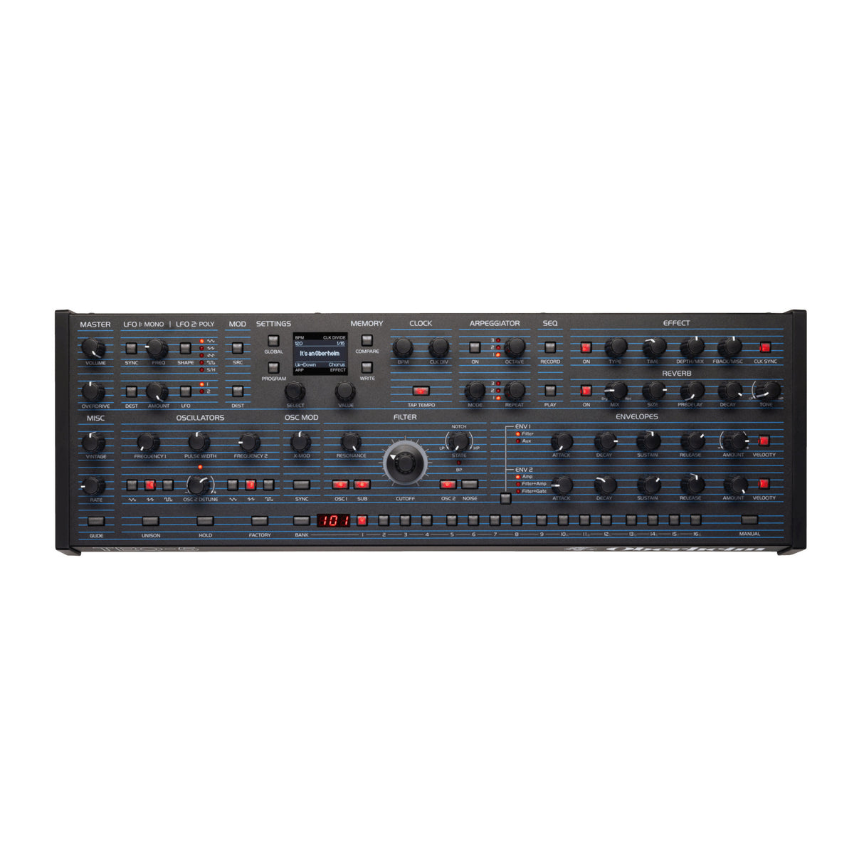Oberheim TEO-5 5-Voice Desktop Analog Synthesizer Module with 64 Step Polyphonic Sequencer
