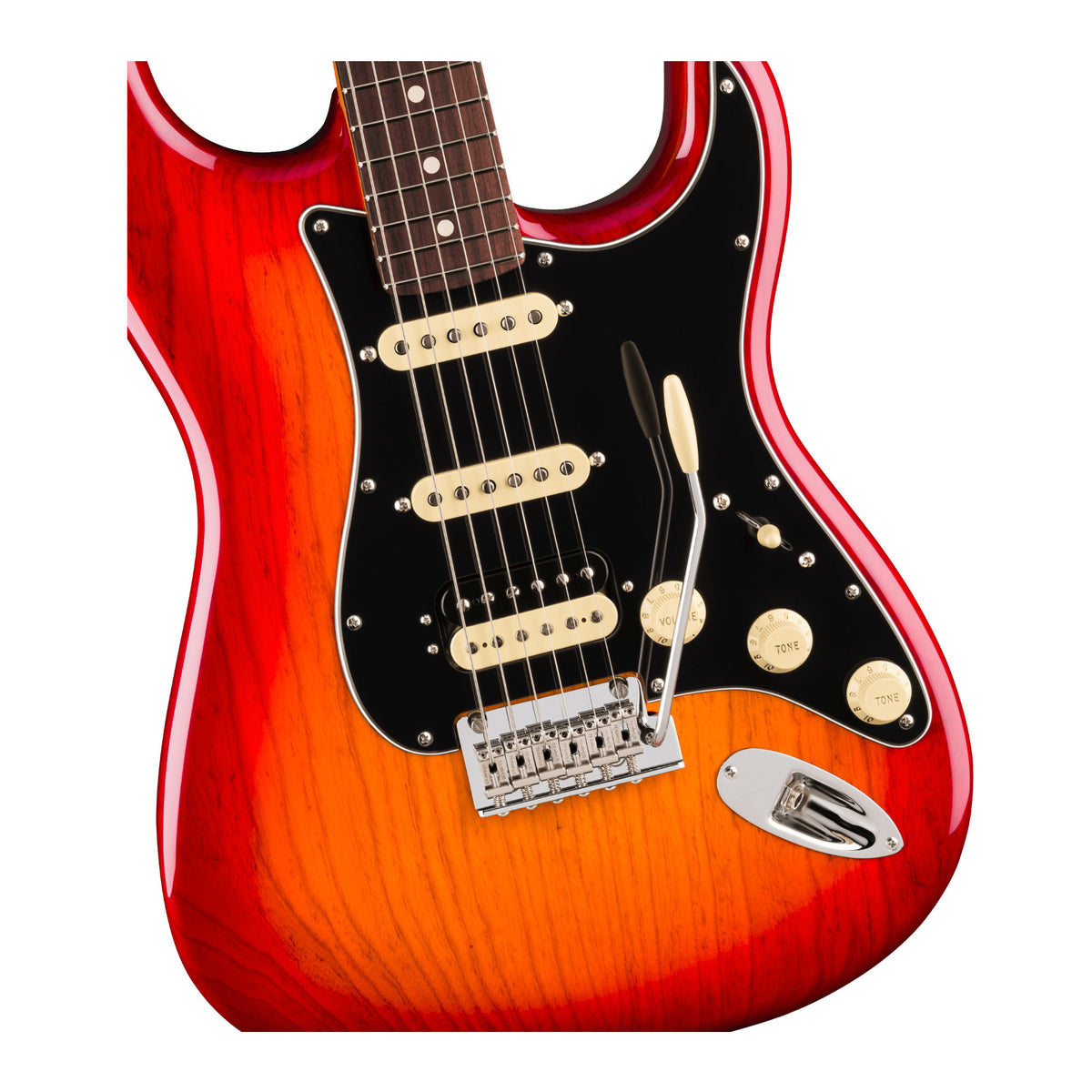 Fender American Professional Stratocaster HSS Guitar (Aged Cherry Burst)