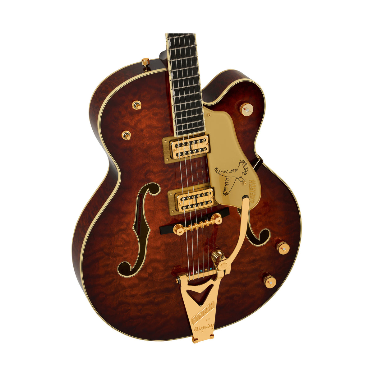 Gretsch G6136TGQM-59 Limited Edition Quilt Classic Falcon Guitar with Bigsby Tailpiece (Forge Glow)