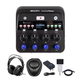 Zoom PodTrak P4next Recorder Bundle with Bluetooth Adapter, Headphones, Pop Filter, Case & Aux Cable