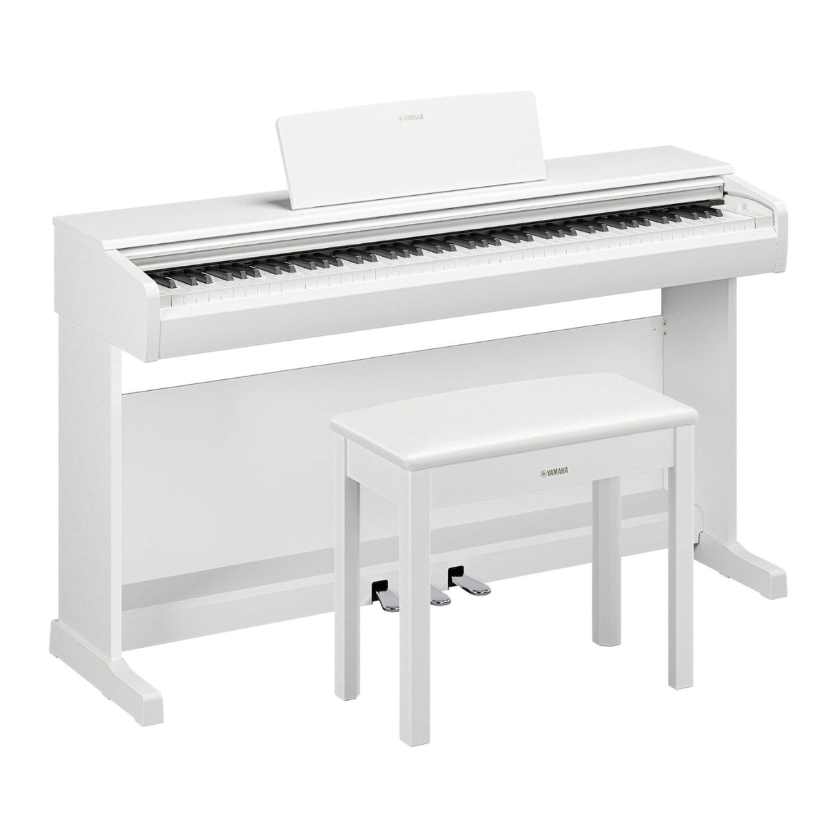 Yamaha Arius YDP-146 88 Key Weighted Digital Home Piano with Bench (White)