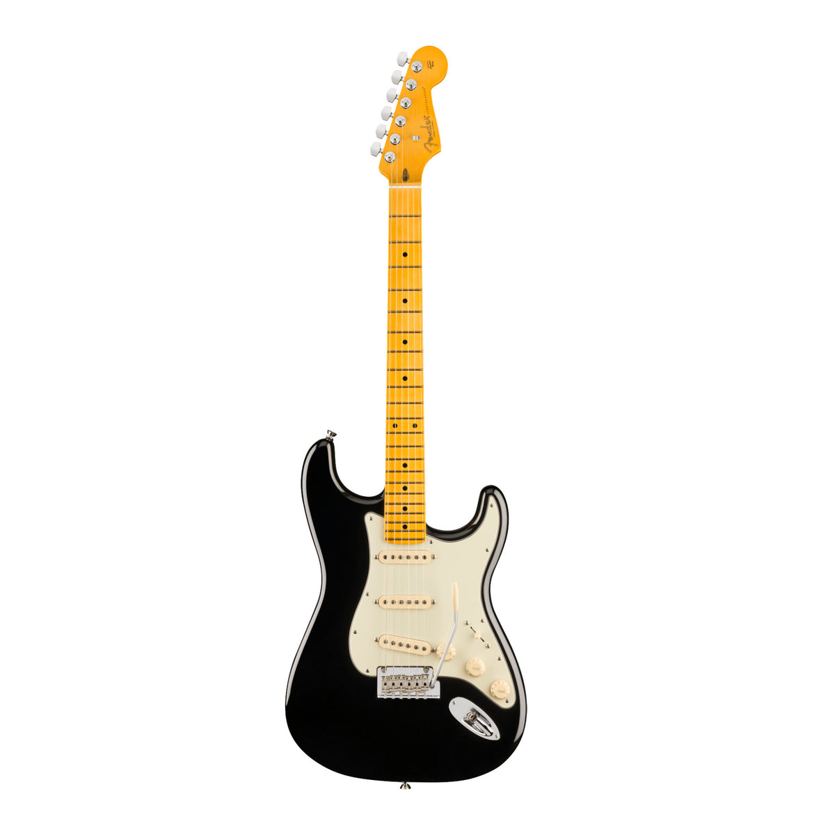 Fender American Professional Stratocaster Electric Guitar, Maple Neck (Black)