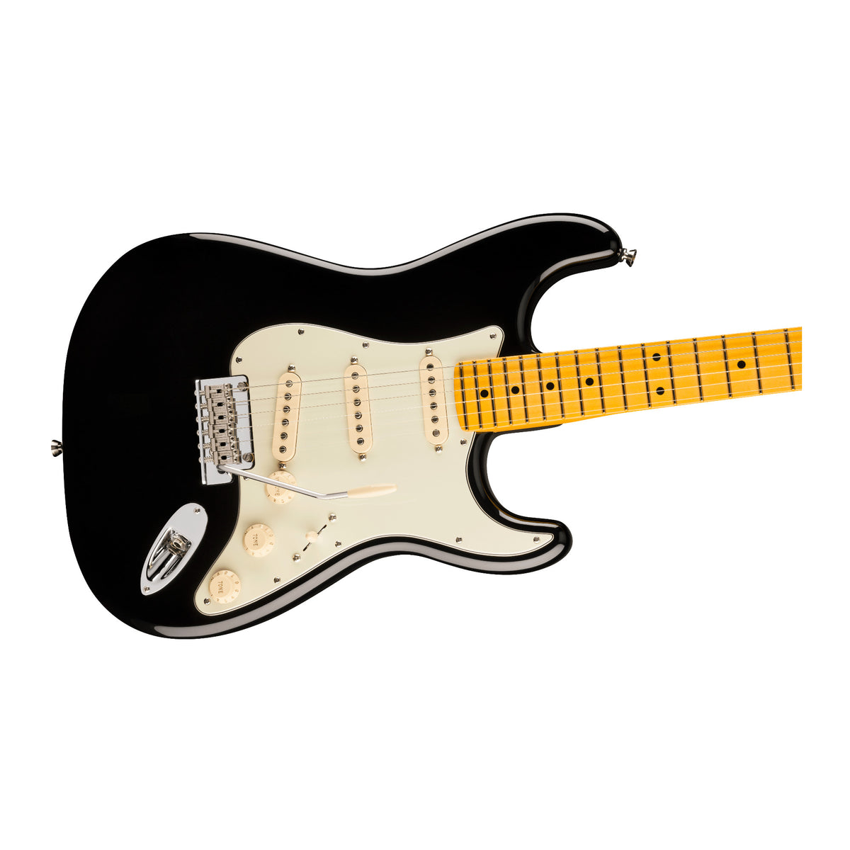 Fender American Professional Stratocaster Electric Guitar, Maple Neck (Black)