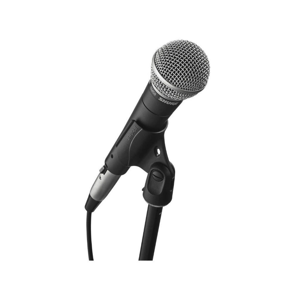 Shure SM58 Cardioid Dynamic Vocal Microphone Bundle with Boom Microphone Stand