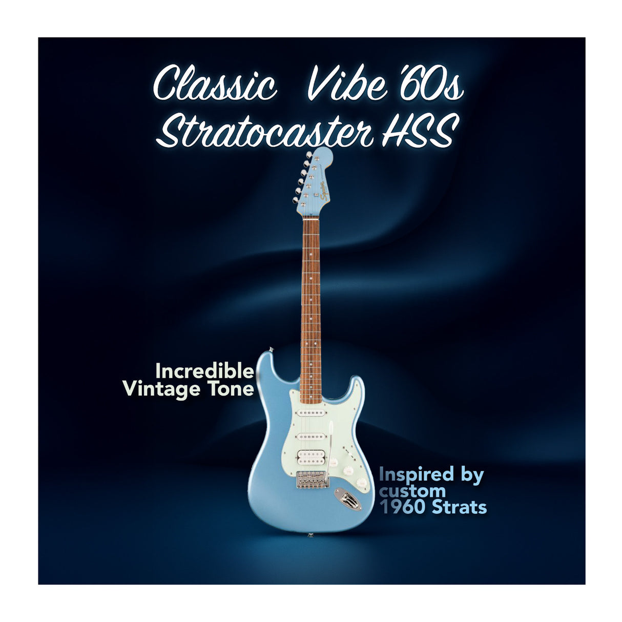 Fender Squier Limited Edition Classic Vibe '60s Guitar (Ice Blue Metallic) Bundle