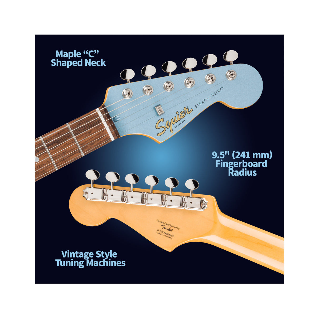 Fender Squier Limited Edition Classic Vibe '60s Guitar (Ice Blue Metallic) Bundle