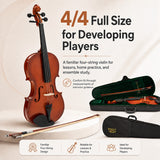 Silber & Co. 4/4 Full Size Violin Outfit with Bow and Case