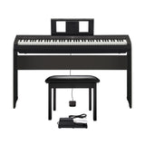 Yamaha P45B 88-Key Black Digital Piano Bundle with L85 Stand, Piano Bench, and Sustain Pedal