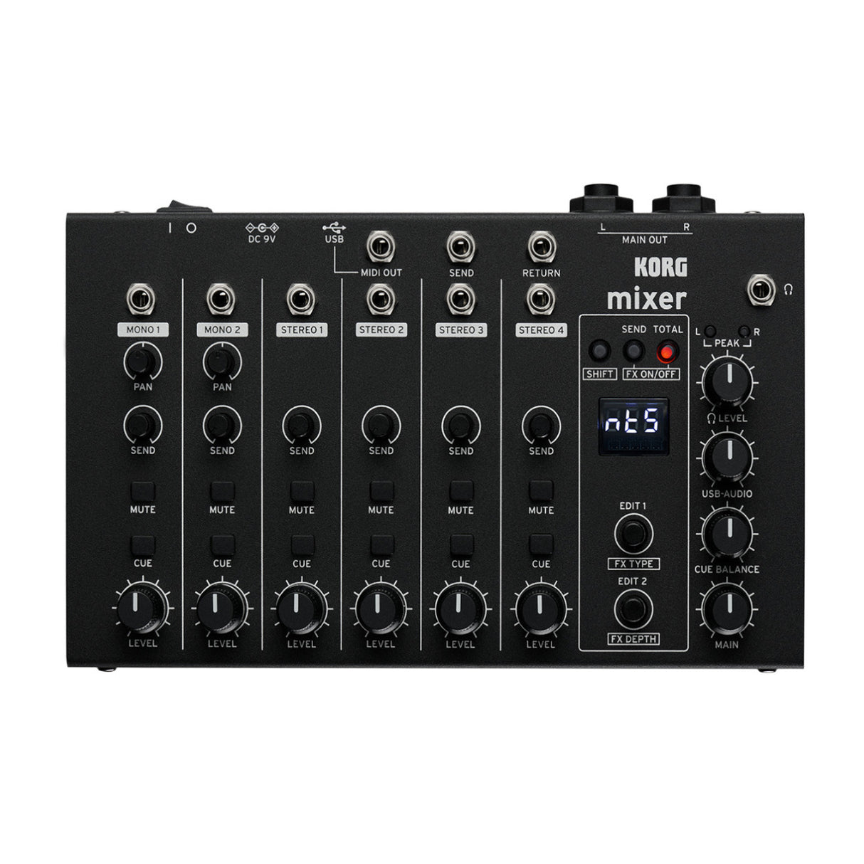 Korg Nu:Tekt NTS-4 Compact 6-Channel Performance Mixer with Modular Connectivity and Effects