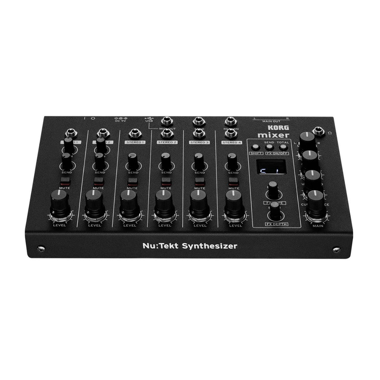 Korg Nu:Tekt NTS-4 Compact 6-Channel Performance Mixer with Modular Connectivity and Effects