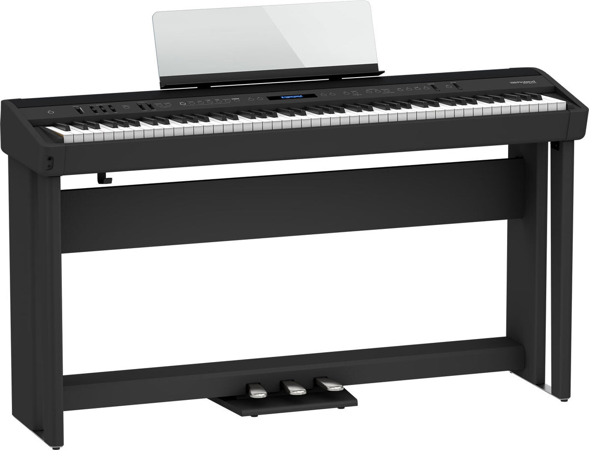 Roland FP-90X Portable Digital Piano with Pedal and Stand Bundle (Black)