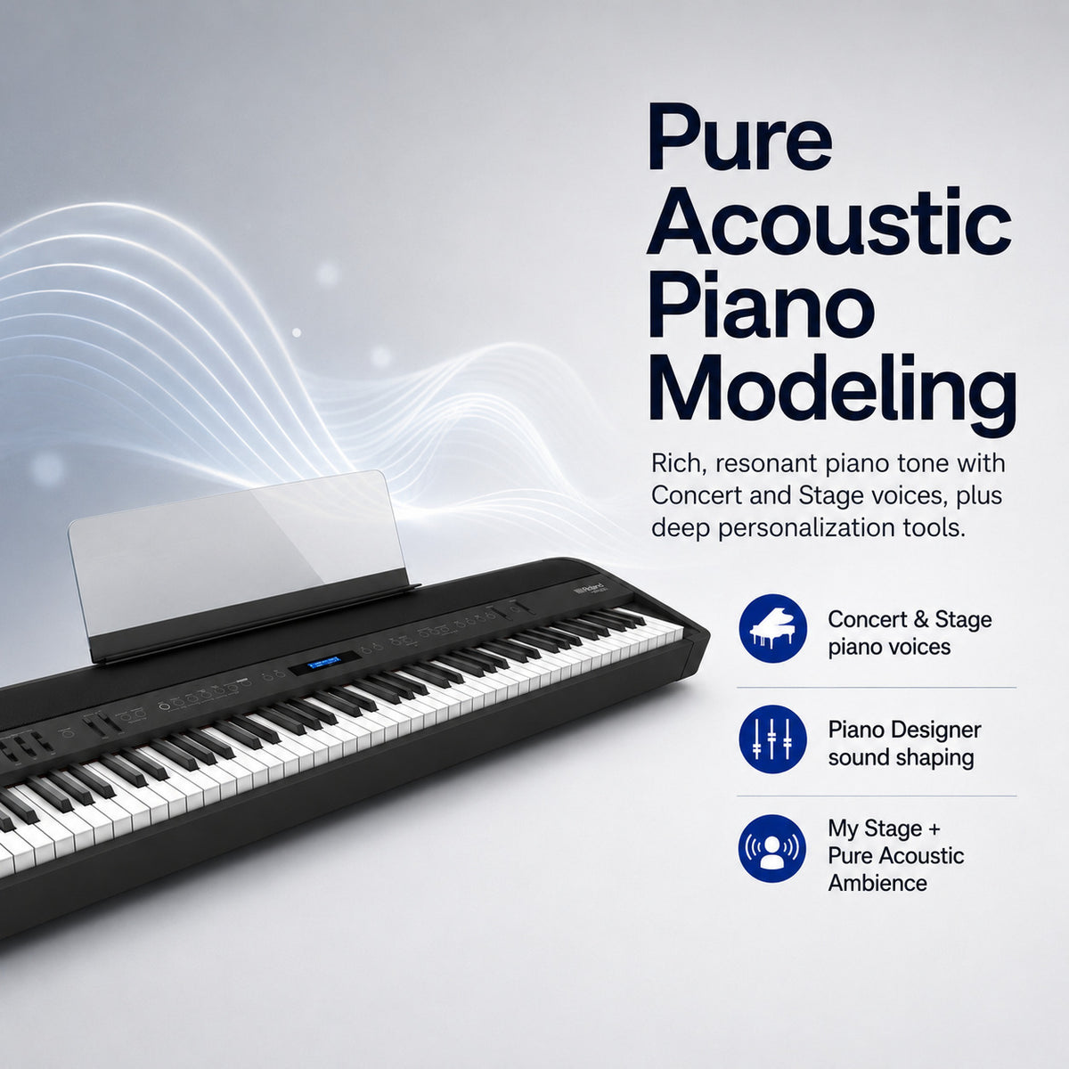 Roland FP-90X Portable Digital Piano with Pedal and Stand Bundle (Black) (Open Box)
