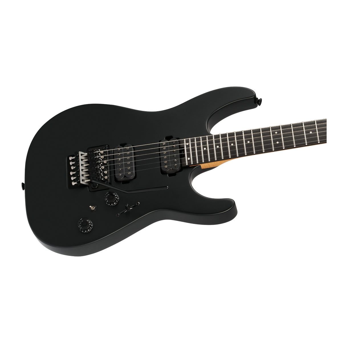 Charvel Pro-Mod Plus Dinky DK24 HH FR EB Electric Guitar, 24 Fret (Satin Black)