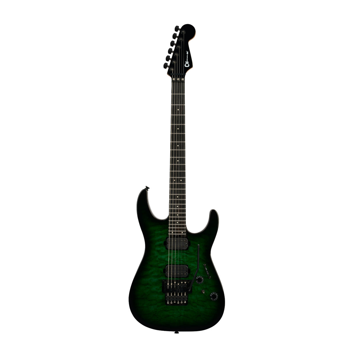 Charvel Pro-Mod Plus Dinky DK24 HH FR QM Electric Guitar (Cloaked Emerald Green)