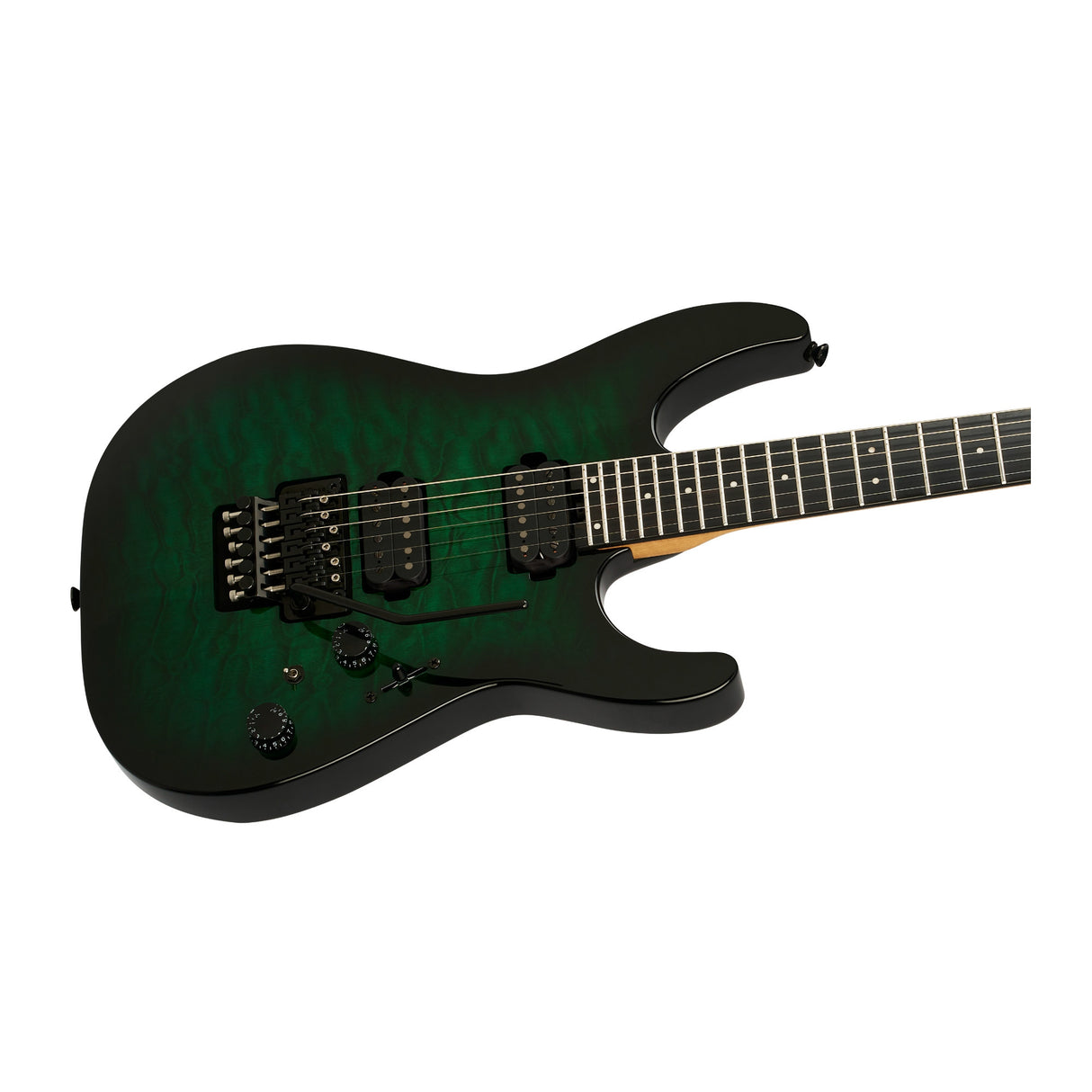 Charvel Pro-Mod Plus Dinky DK24 HH FR QM Electric Guitar (Cloaked Emerald Green)