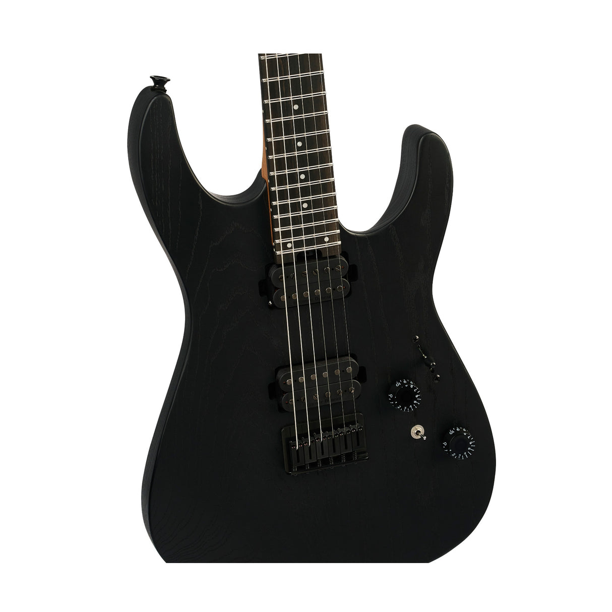 Charvel Pro-Mod Plus Dinky DK24 HH HT EB Electric Guitar with Ebony Fingerboard (Black Ash)