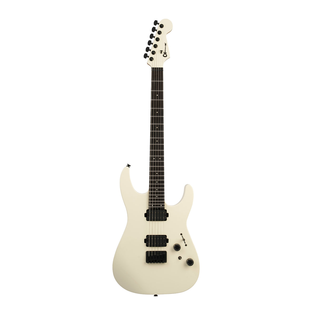 Charvel Pro-Mod Plus Dinky DK24 HH HT EB Electric Guitar with Ebony Fingerboard (Crème White)