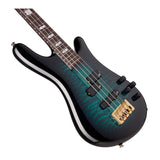Spector ICON NS-2 Neck Through 4-String Electric Bass Guitar (Black and Blue)