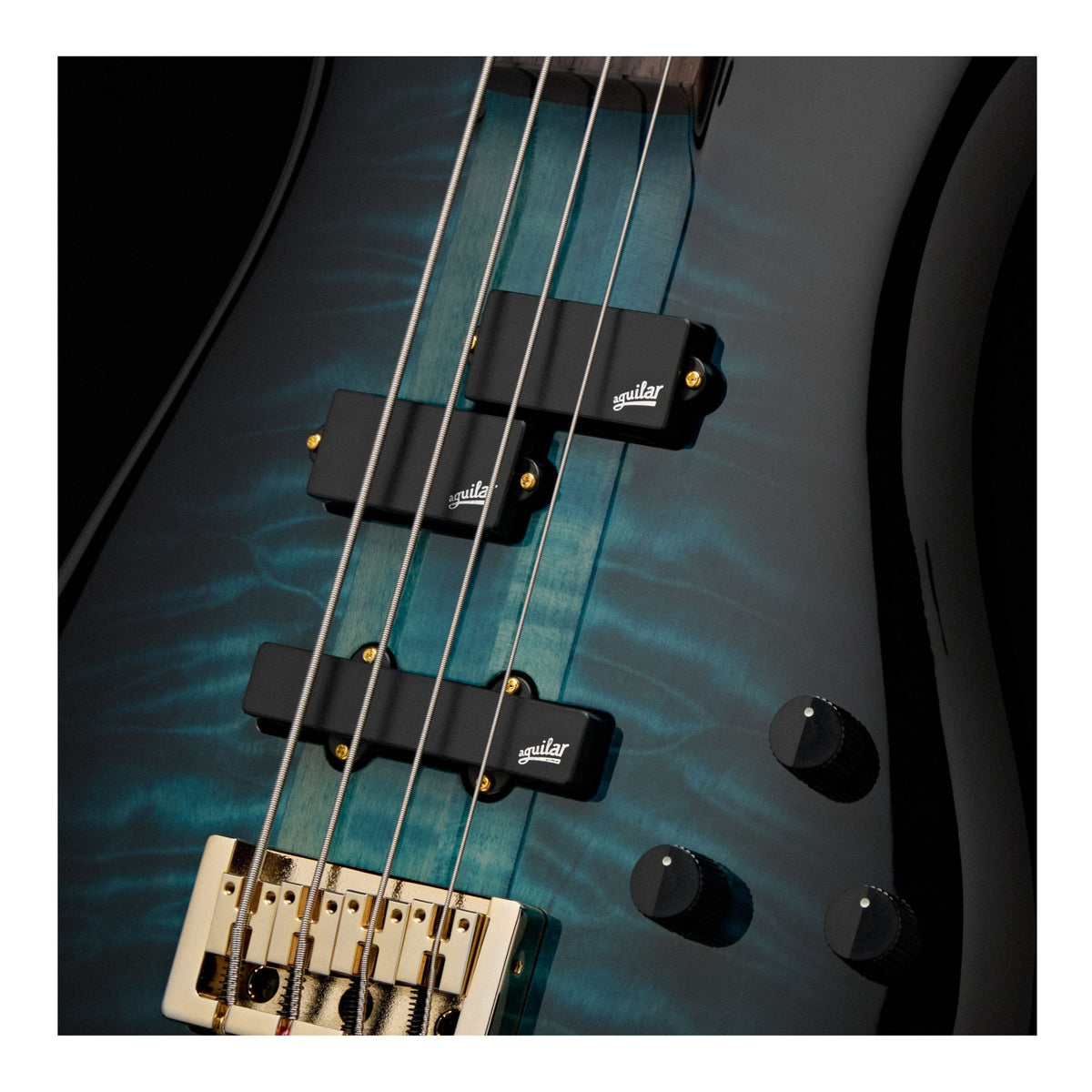 Spector ICON NS-2 Neck Through 4-String Electric Bass Guitar (Black and Blue)