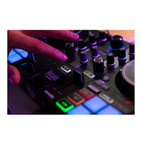 Hercules DJControl Inpulse 200 MK3 DJ Controller 2 Deck USB C Mixer with Amplifier System Bundle