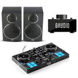 Hercules DJControl Inpulse 200 MK3 DJ Controller 2 Deck USB C Mixer with Amplifier System Bundle