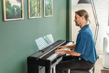 Yamaha P525 88-Key Weighted Action Digital Piano Bundle with Stand (Black)