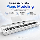 Roland FP-90X Portable Digital Piano with Stand and Pedal Unit Bundle (White)