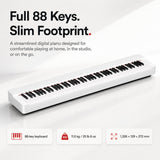 Yamaha P-225 88-Key Portable Digital Piano with Stand and Pedal Unit (White)