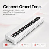 Yamaha P-225 88-Key Portable Digital Piano with Stand and Pedal Unit (White)