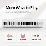 Yamaha P-225 88-Key Portable Digital Piano with Stand and Pedal Unit (White)