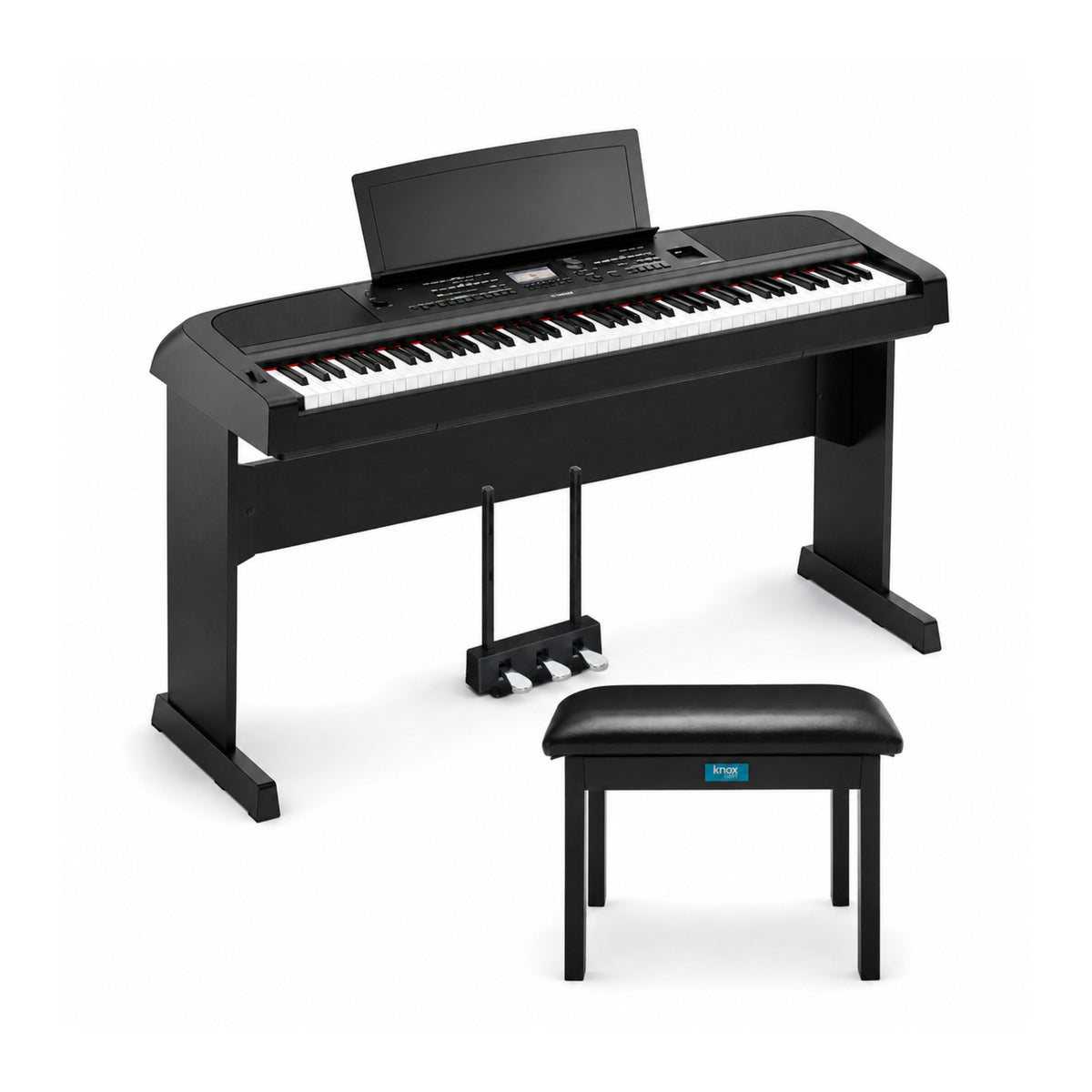Yamaha DGX670 88-Key Portable Grand Piano Bundle with Stand, Bench, and Pedal (Black)