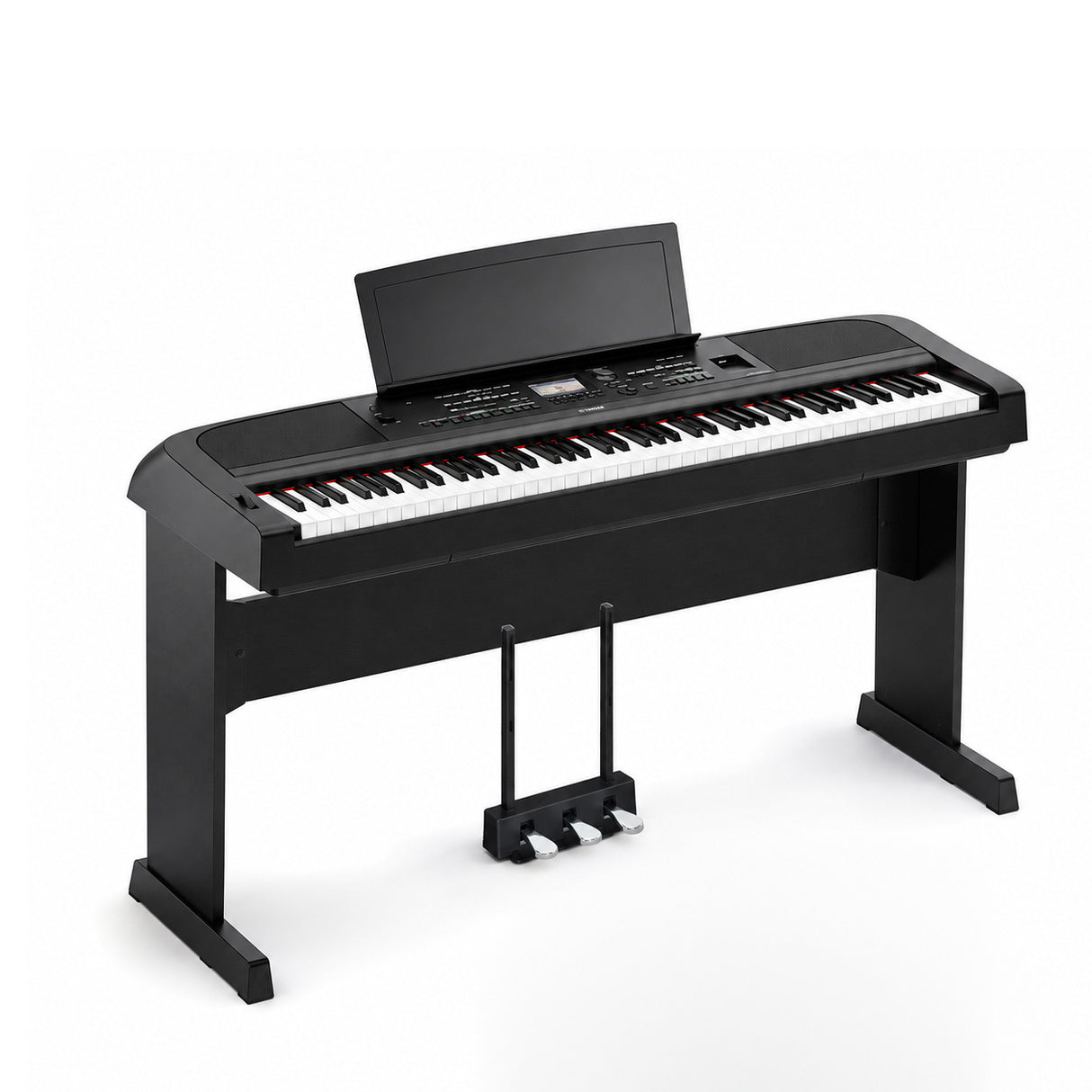 Yamaha DGX670 88-Key Portable Grand Piano Bundle with Stand and Pedal (Black)
