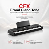 Yamaha DGX670 88-Key Portable Grand Piano Bundle with Stand and Pedal (Black)