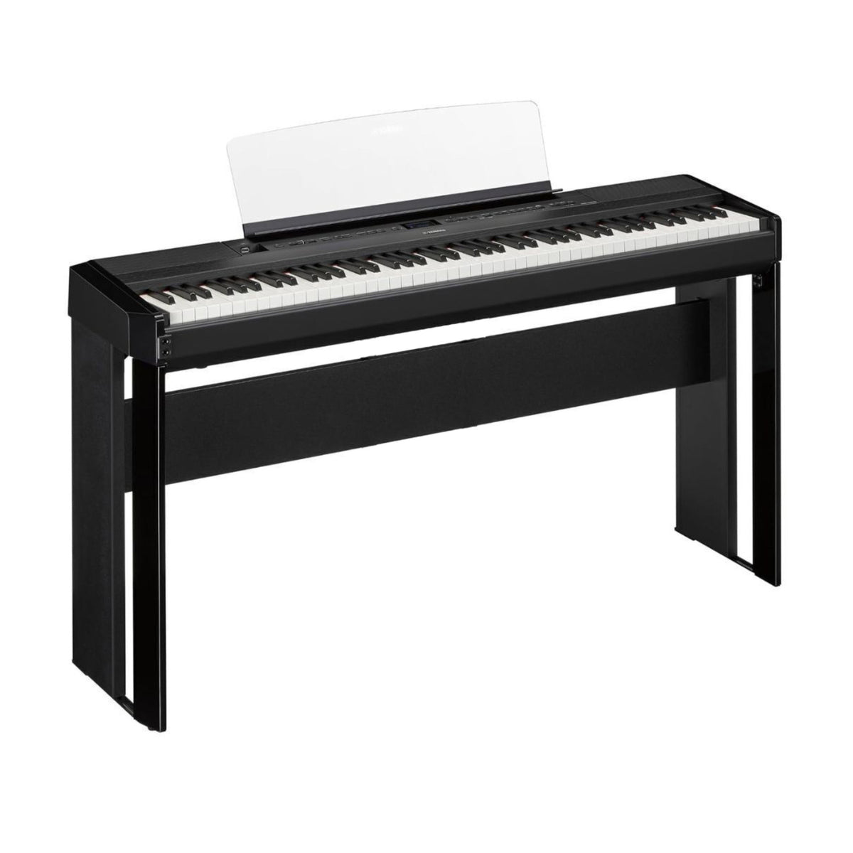 Yamaha P525 88-Key Weighted Action Digital Piano Bundle with Stand (Black)