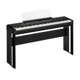 Yamaha P525 88-Key Weighted Action Digital Piano Bundle with Stand (Black)