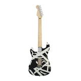 EVH Striped Series Shapes 6-String Electric Guitar with Maple Fingerboard (White and Black)