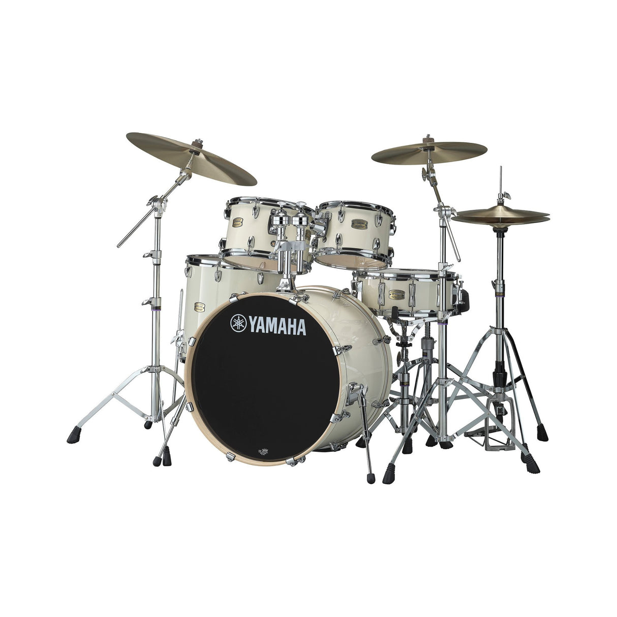 Yamaha SBP0F50CLW Stage Custom Birch 5-Piece Drum Shells Set with High-End Parts (Classic White)