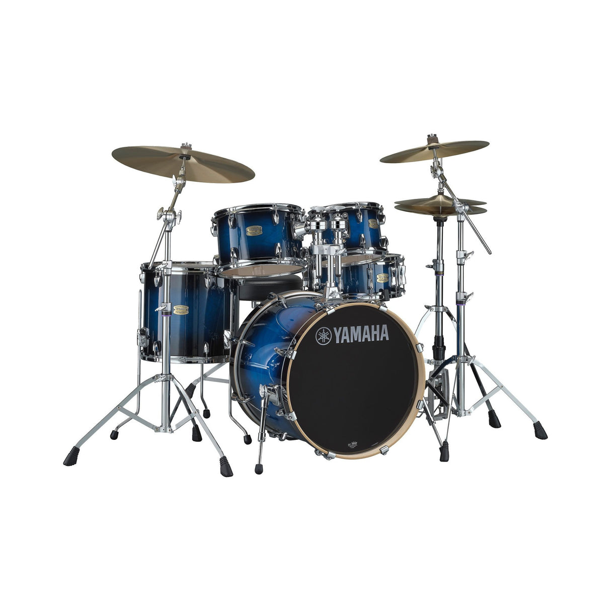 Yamaha SBP0F50DUS Stage Custom Birch 5-Piece Drum Shells with High-End Parts (Deep Blue Sunburst)