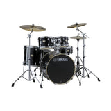 Yamaha SBP0F50 Stage Custom Birch 5-Piece Drum Shells Set with High-End Metal Parts (Raven Black)