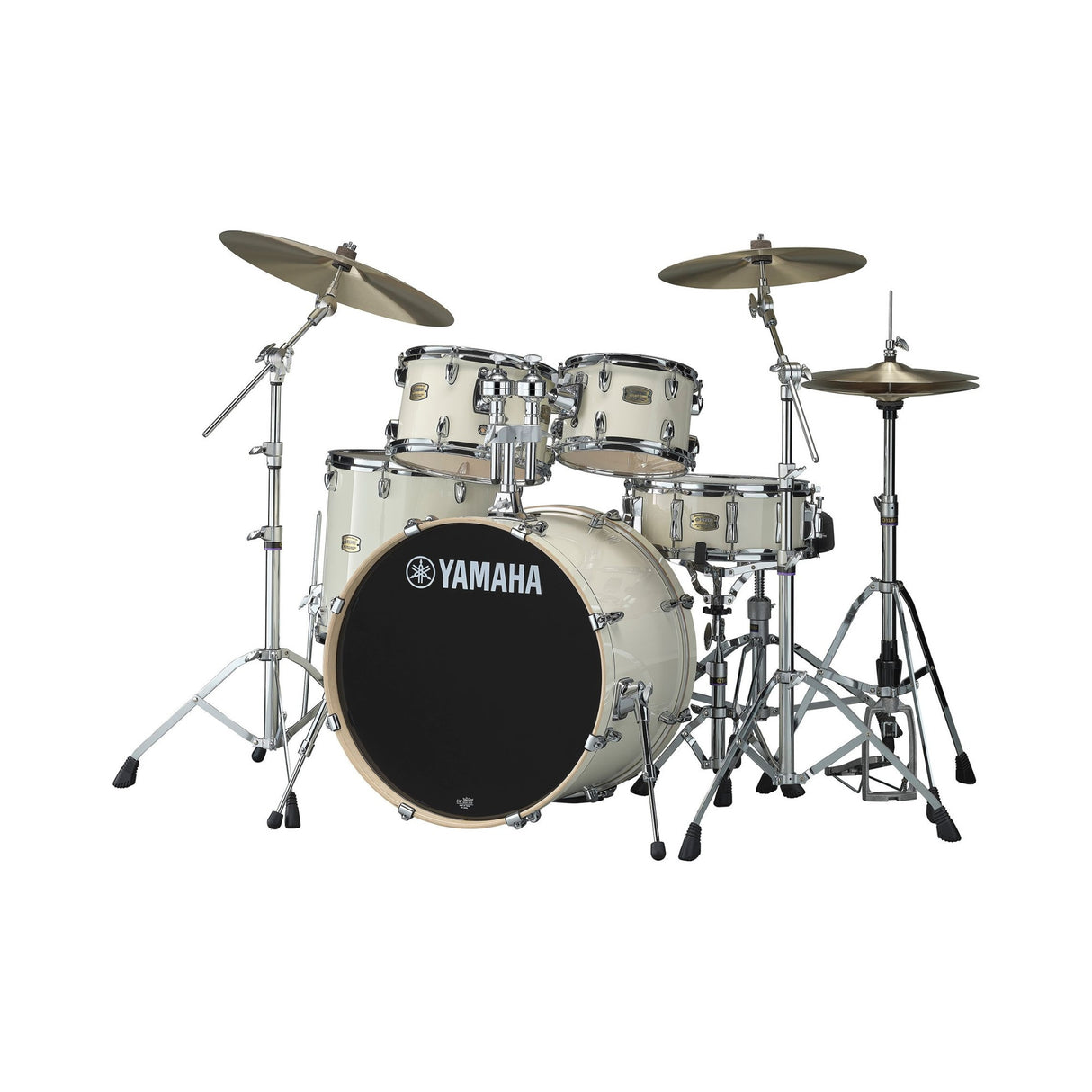 Yamaha SBP2F50CLW Stage Custom Birch 5-Piece Drum Shells Set with 22-inch Bass Drum (Classic White)