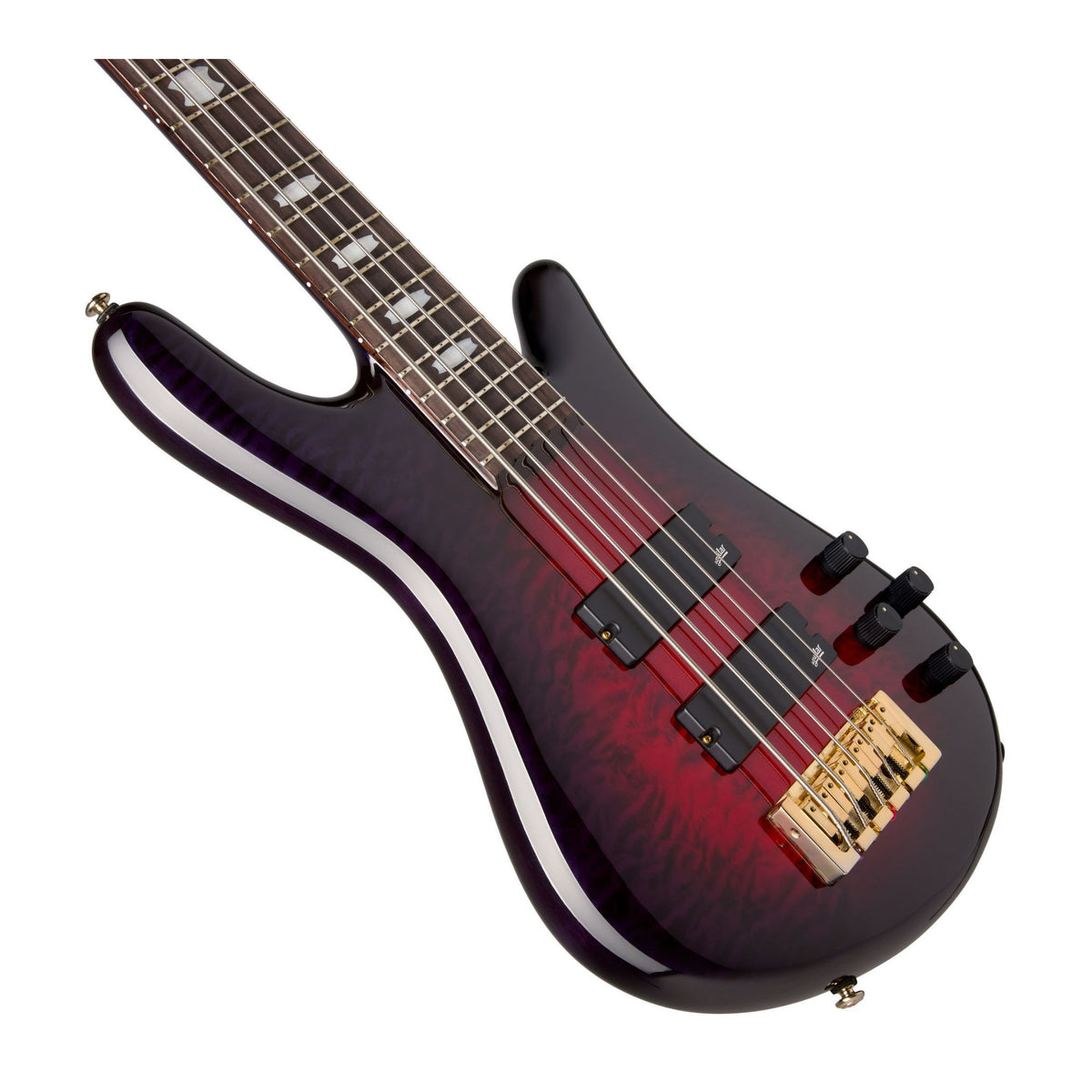 Spector ICON NS-5 Neck Through 5-String Electric Bass Guitar (Purple Cherry)