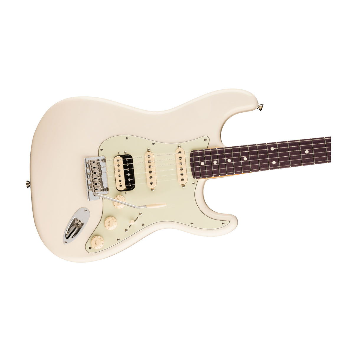 Fender American Professional Stratocaster HSS Electric Guitar with Tremolo Bridge (Olympic White)