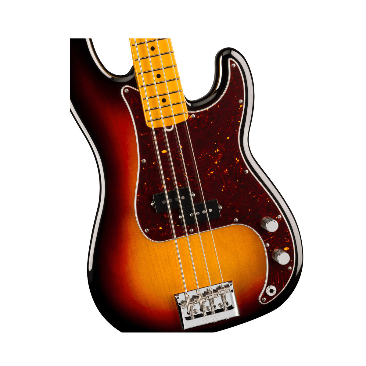 Fender American Professional Precision 4-String Bass Guitar, Maple Fingerboard (3-Color Sunburst)