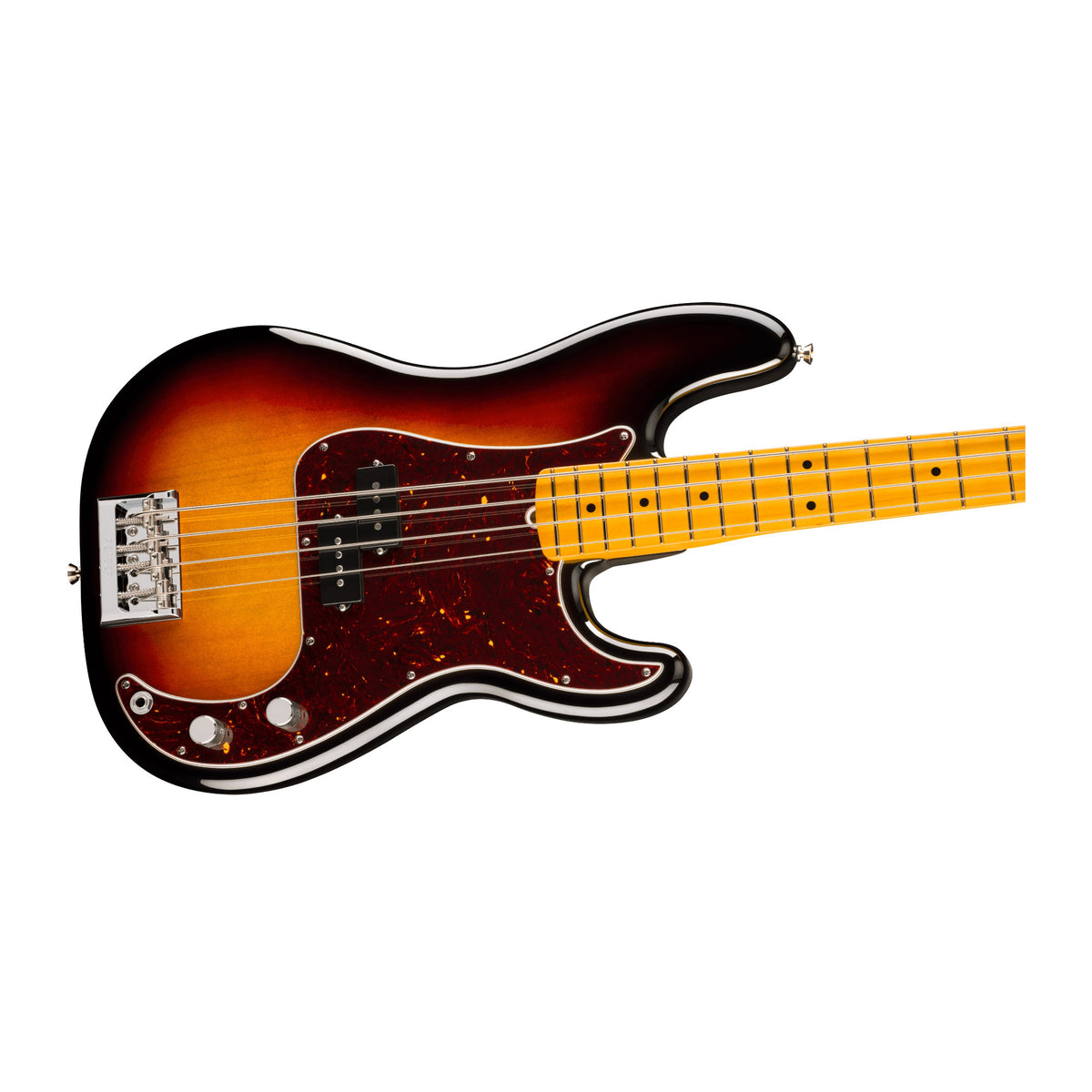 Fender American Professional Precision 4-String Bass Guitar, Maple Fingerboard (3-Color Sunburst)