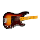 Fender American Professional Precision 4-String Bass Guitar, Maple Fingerboard (3-Color Sunburst)