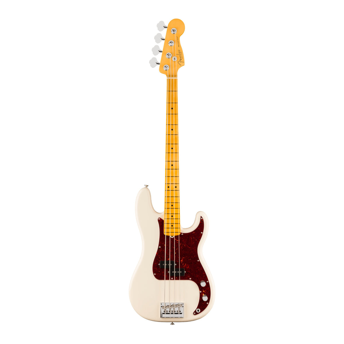 Fender American Professional Precision 4-String Bass Guitar with Maple Fingerboard (Olympic White)