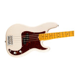 Fender American Professional Precision 4-String Bass Guitar with Maple Fingerboard (Olympic White)