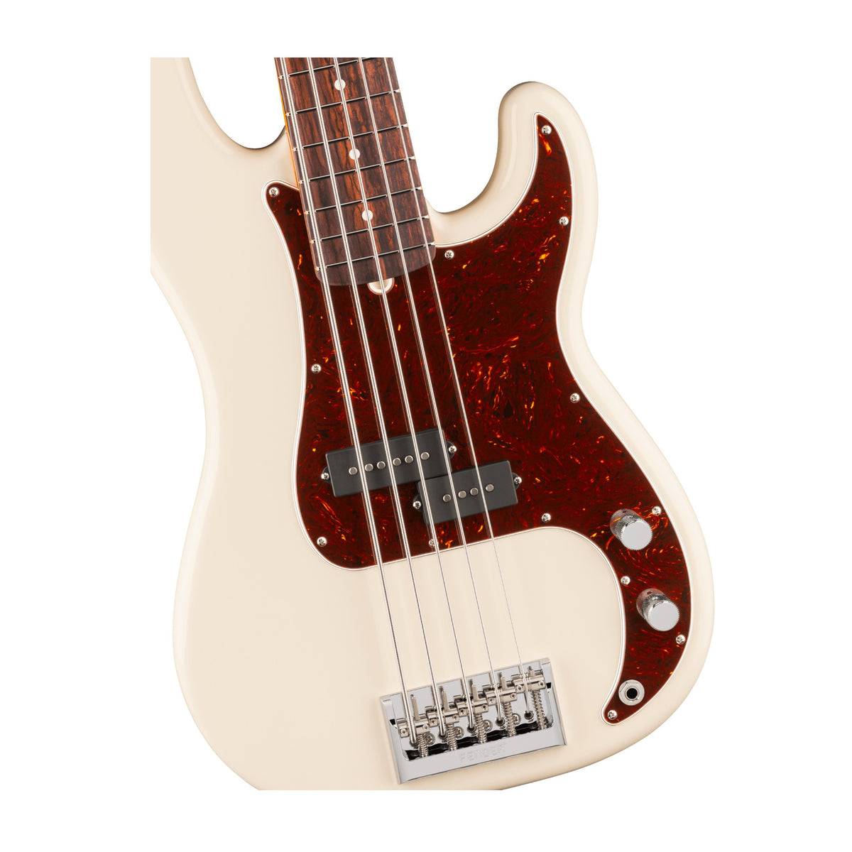 Fender American Professional Precision Bass V Guitar with Rosewood Fingerboard (Olympic White)
