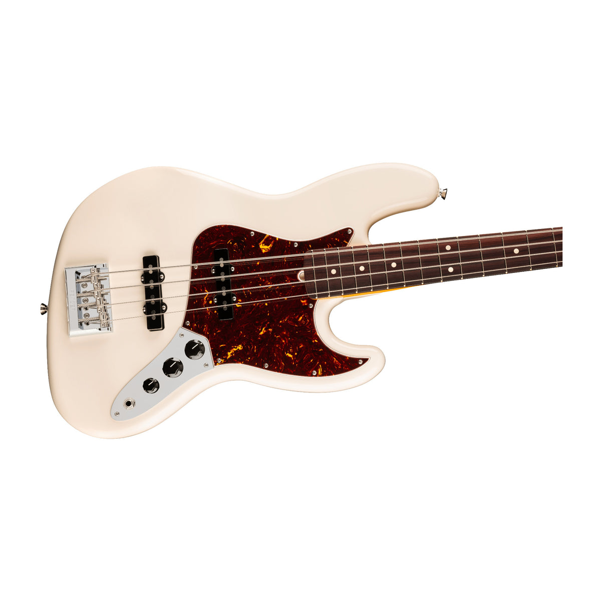 Fender American Professional Jazz 4-String Bass Guitar with Rosewood Fingerboard (Olympic White)