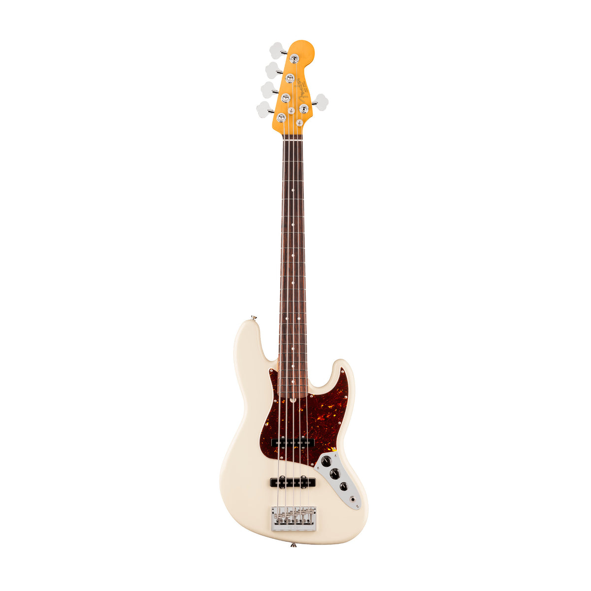 Fender American Professional Jazz Bass V with Slim C-Shaped Neck Profile (Olympic White)